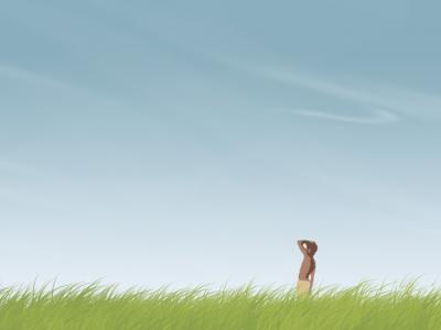 People on grass Background Wallpaper