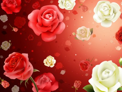 Abstract Floral Rose Pattern Background Wallpaper
