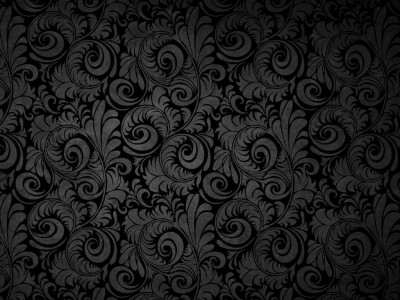 Black Floral Patterns Background Wallpaper