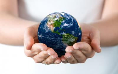 World in our hands Background Wallpaper