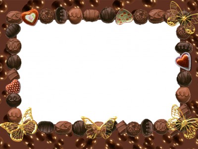 Chocolate Frame Themes Background Wallpaper