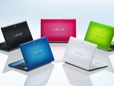 Colorful Sony Vaio Laptops Background Wallpaper