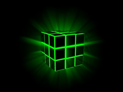 Green Cube Background Wallpaper