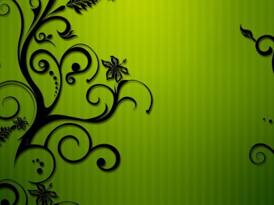 Green pattern flowers Background Wallpaper