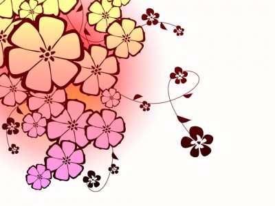 Japanese Flower Design Background Wallpaper