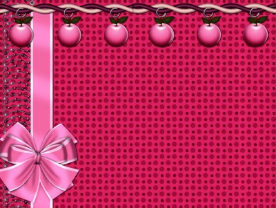 Ornament Border with Ribbon Background Wallpaper