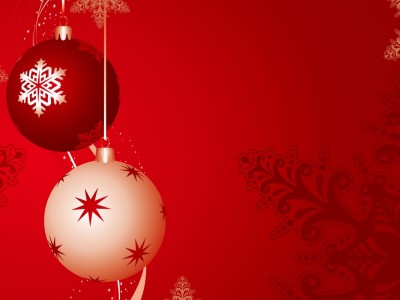 Red Christmas Decoration Background Wallpaper