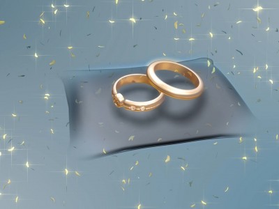 Rings and Stars for Wedding Background Wallpaper
