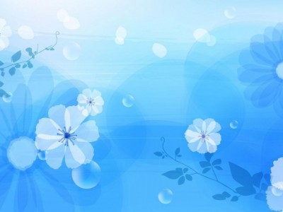Simple Blue Flower Patterns Background Wallpaper