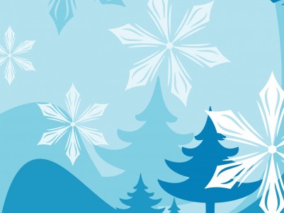 Winter Cartoon Template Background Wallpaper