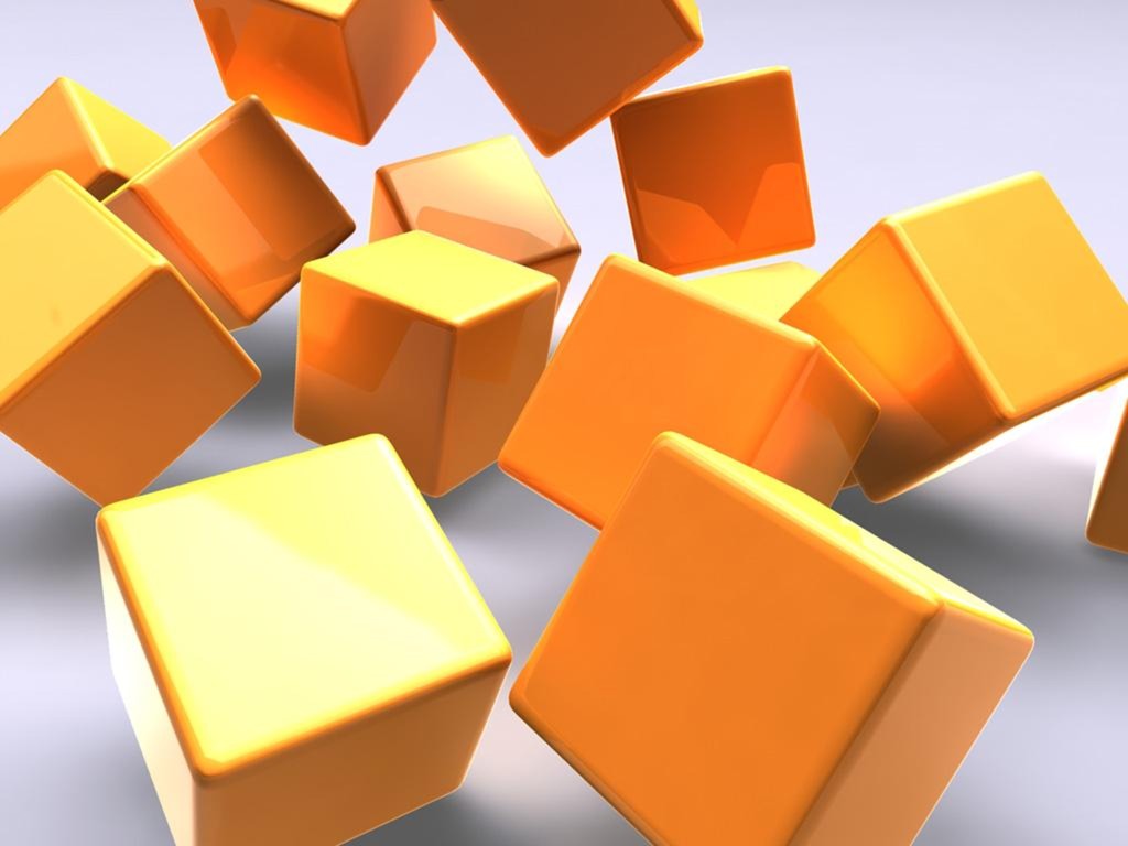 3D Gold cubes backgrounds