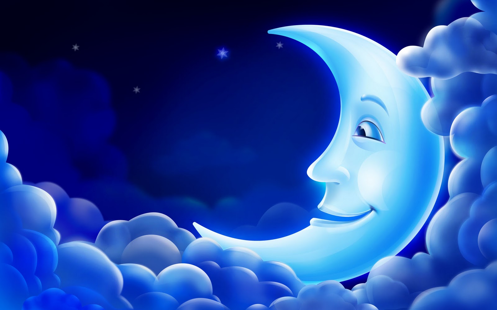 3D Blue Animated Moon backgrounds
