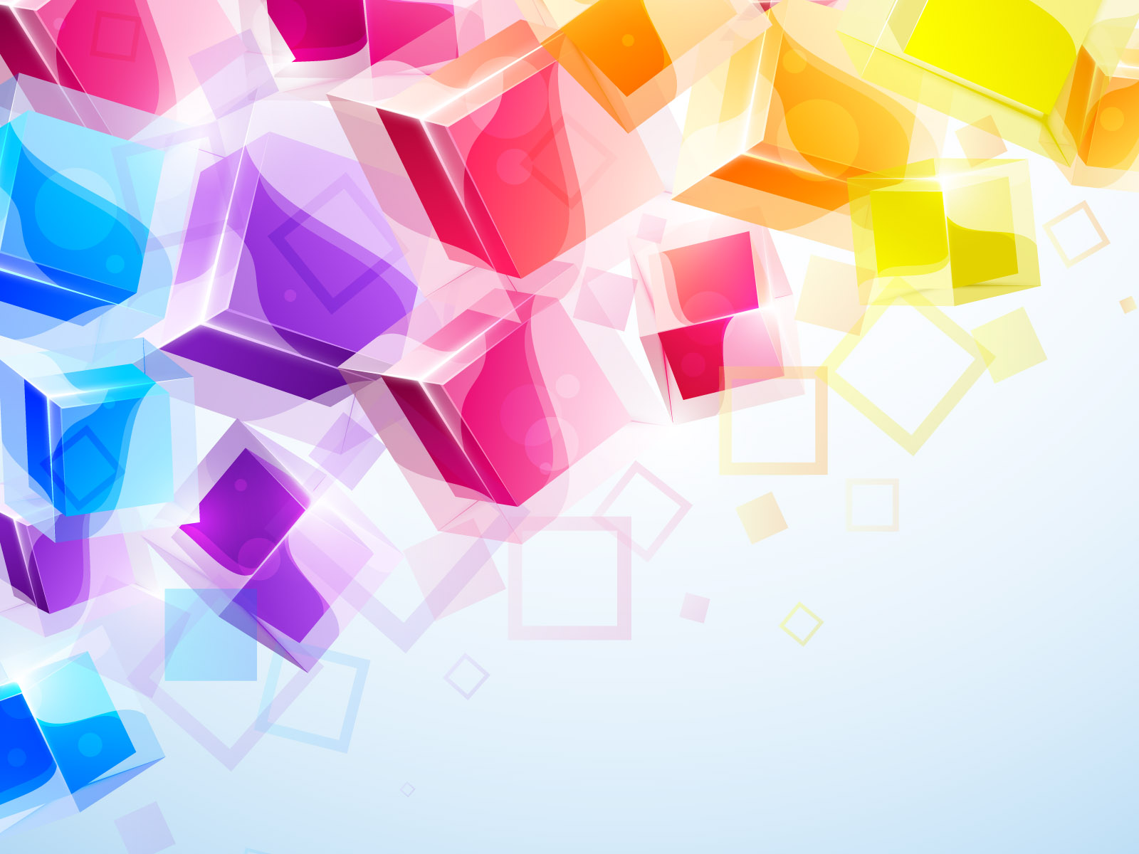 3D Business Colorful Square backgrounds