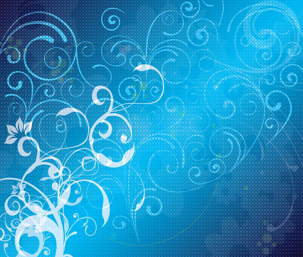 Blue floral powerpoint design backgrounds