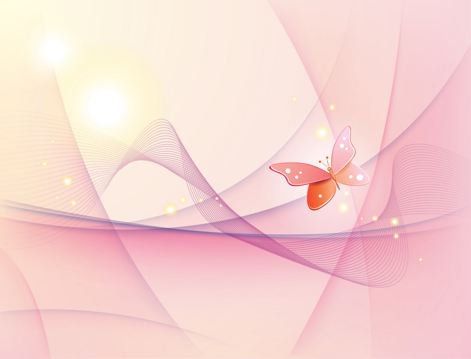 Butterfly spring wave backgrounds