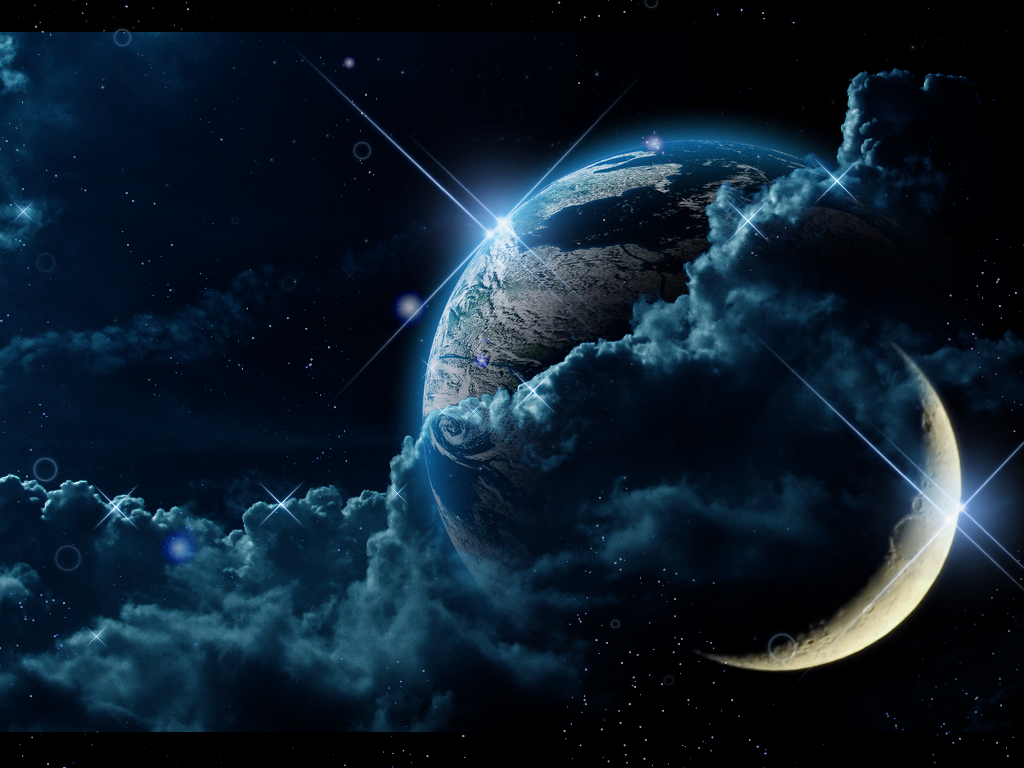 Abstract Earth with Moon backgrounds