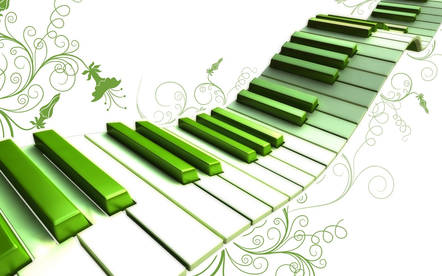 Abstract Green Piano Waves backgrounds