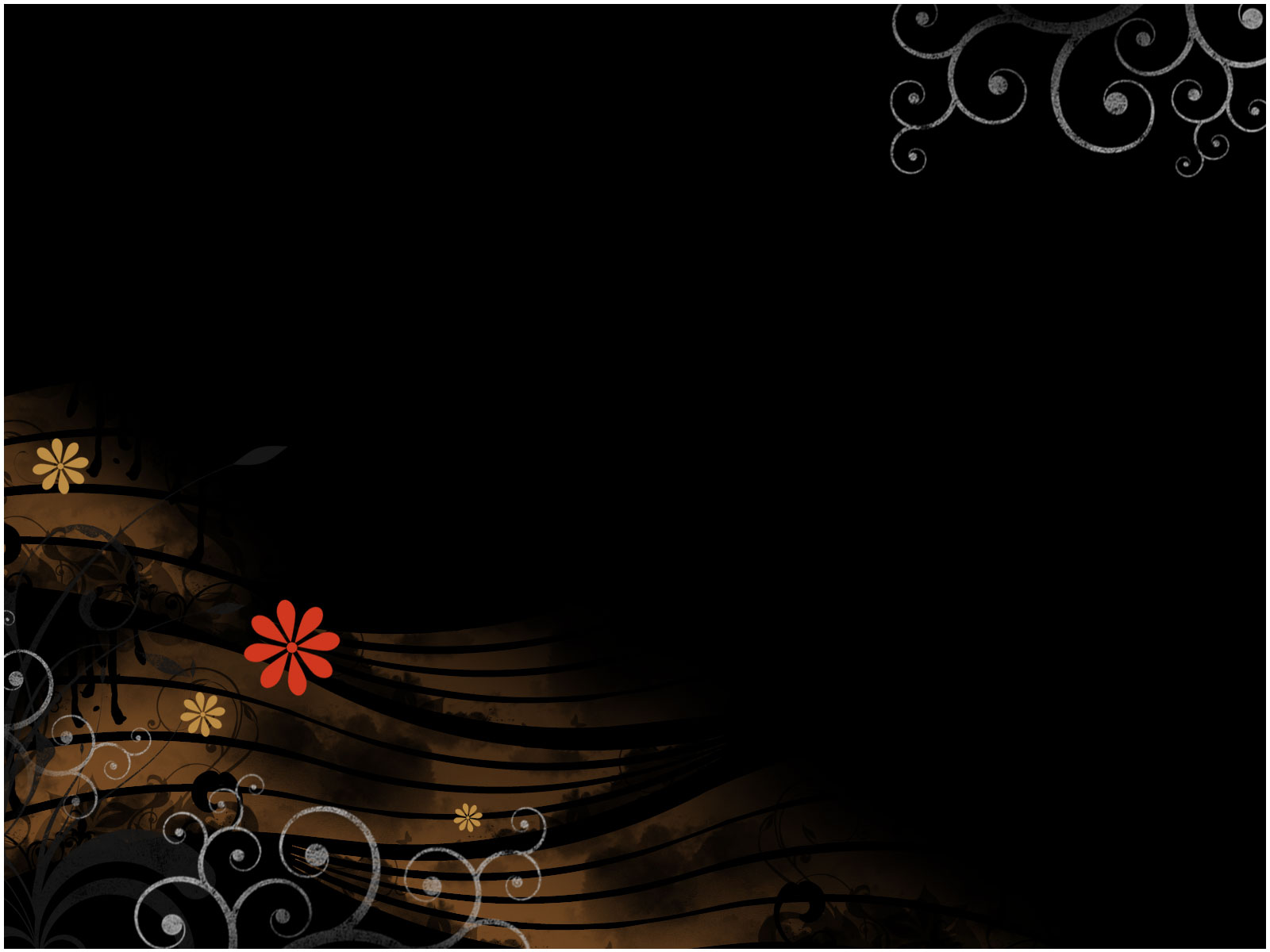 Animated Black Flowers backgrounds