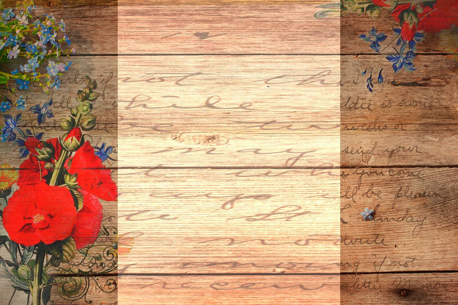 Beauty wood with flowers backgrounds