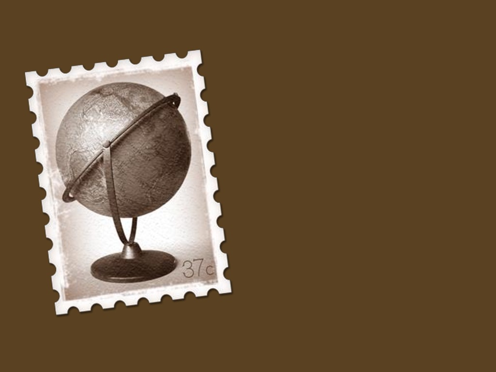 Globe Postage Stamp