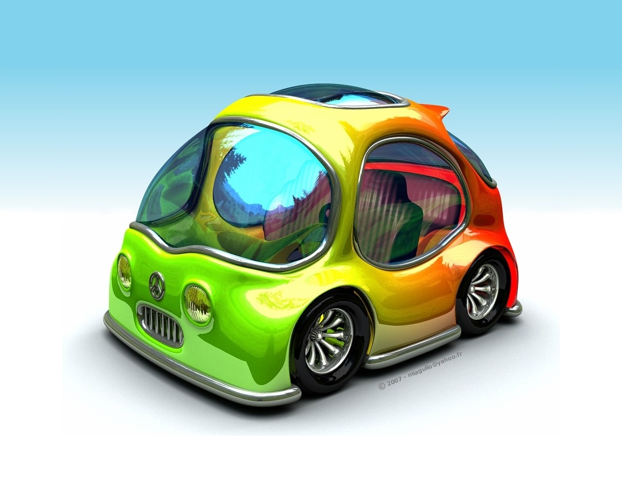 Funny Design Car Toon backgrounds