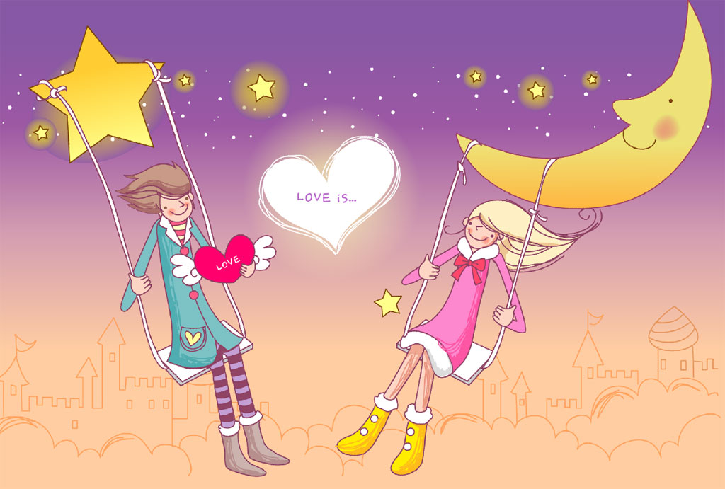 Cartoon Valentine backgrounds