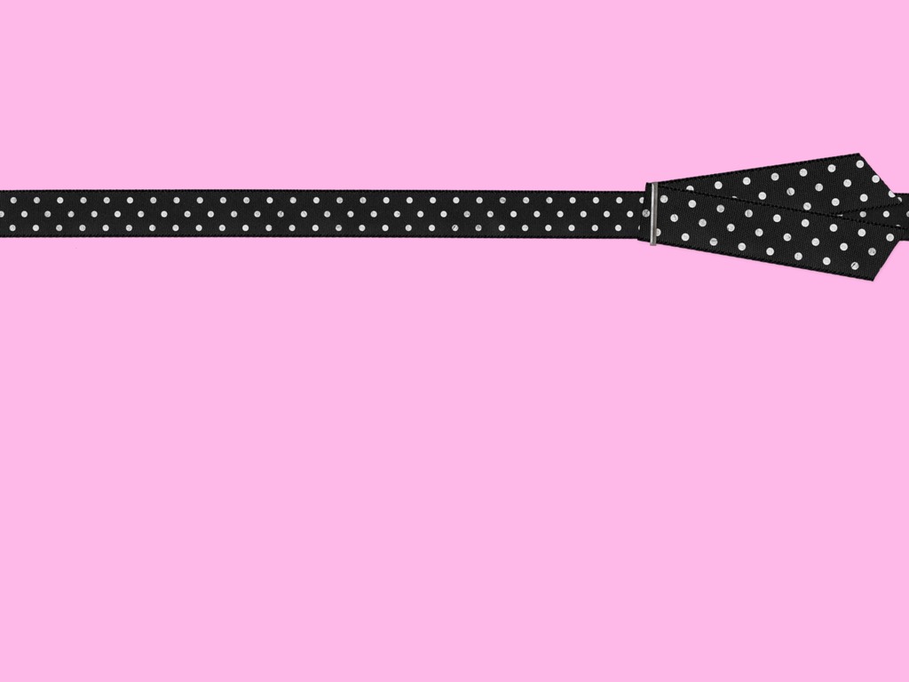 Black ribbon with pink
