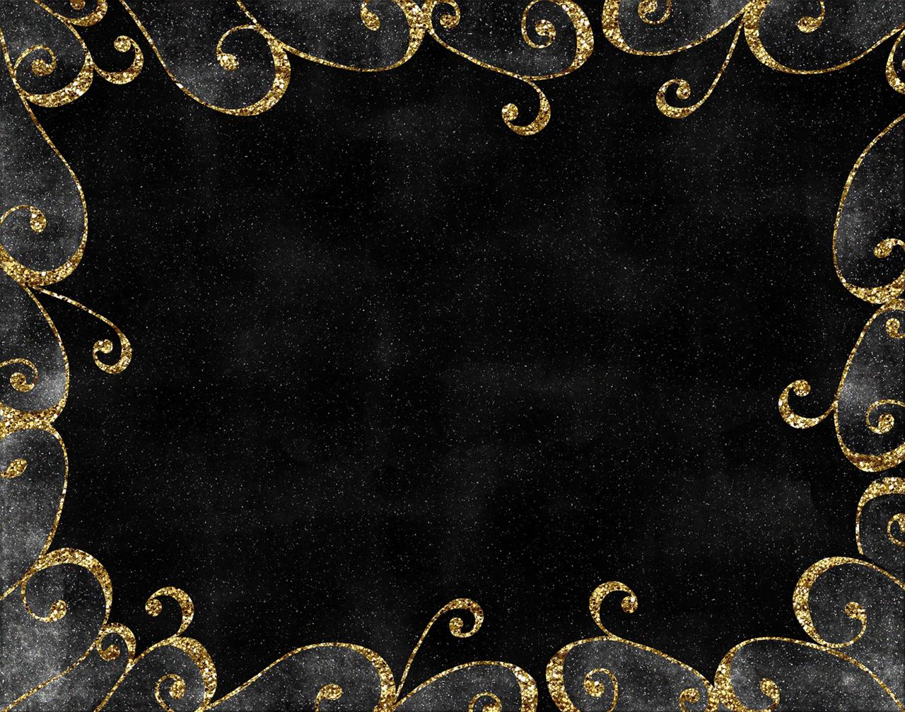 Gold Frame with Black backgrounds
