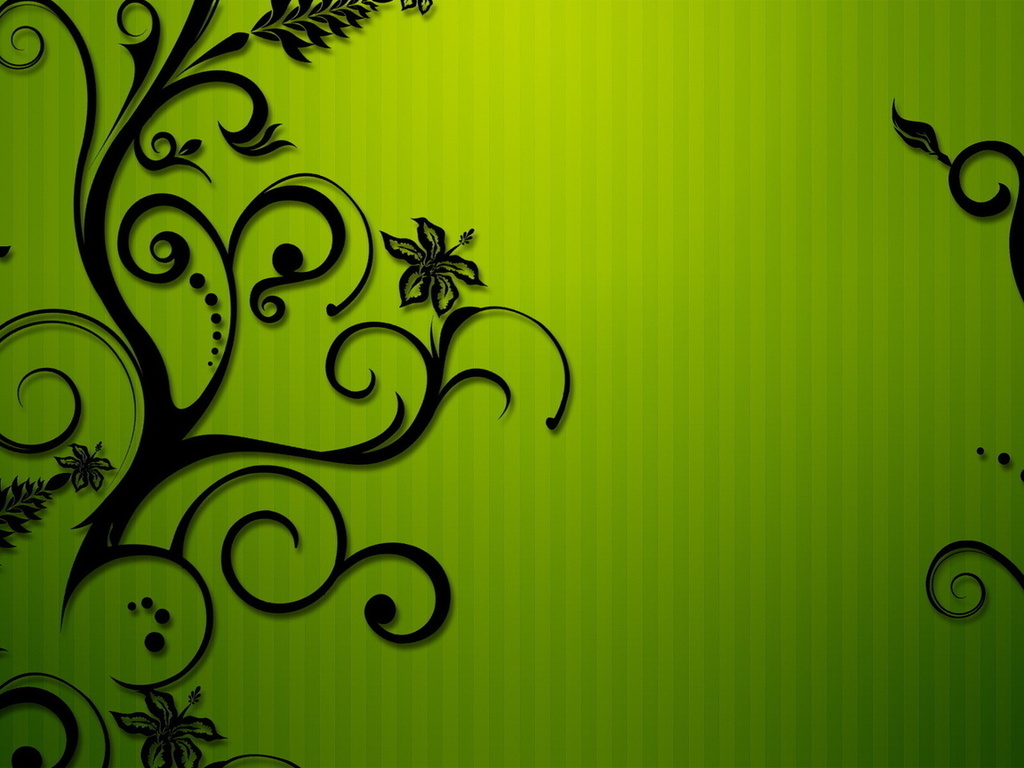 Green pattern flowers
