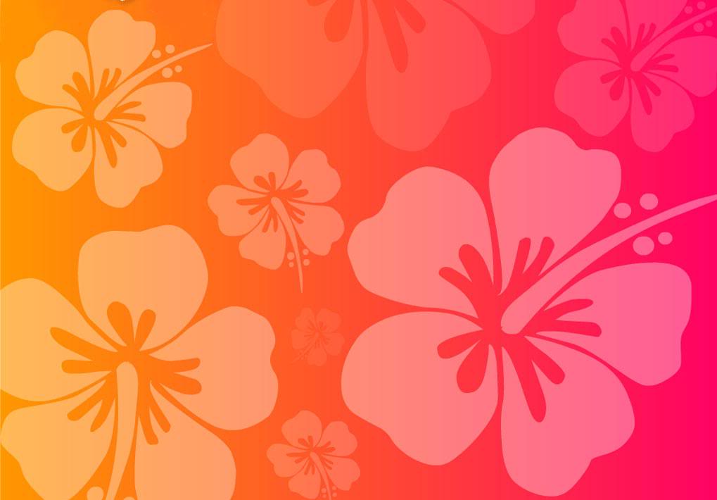 Hawaiian Flowers Free PPT Backgrounds for your PowerPoint Templates