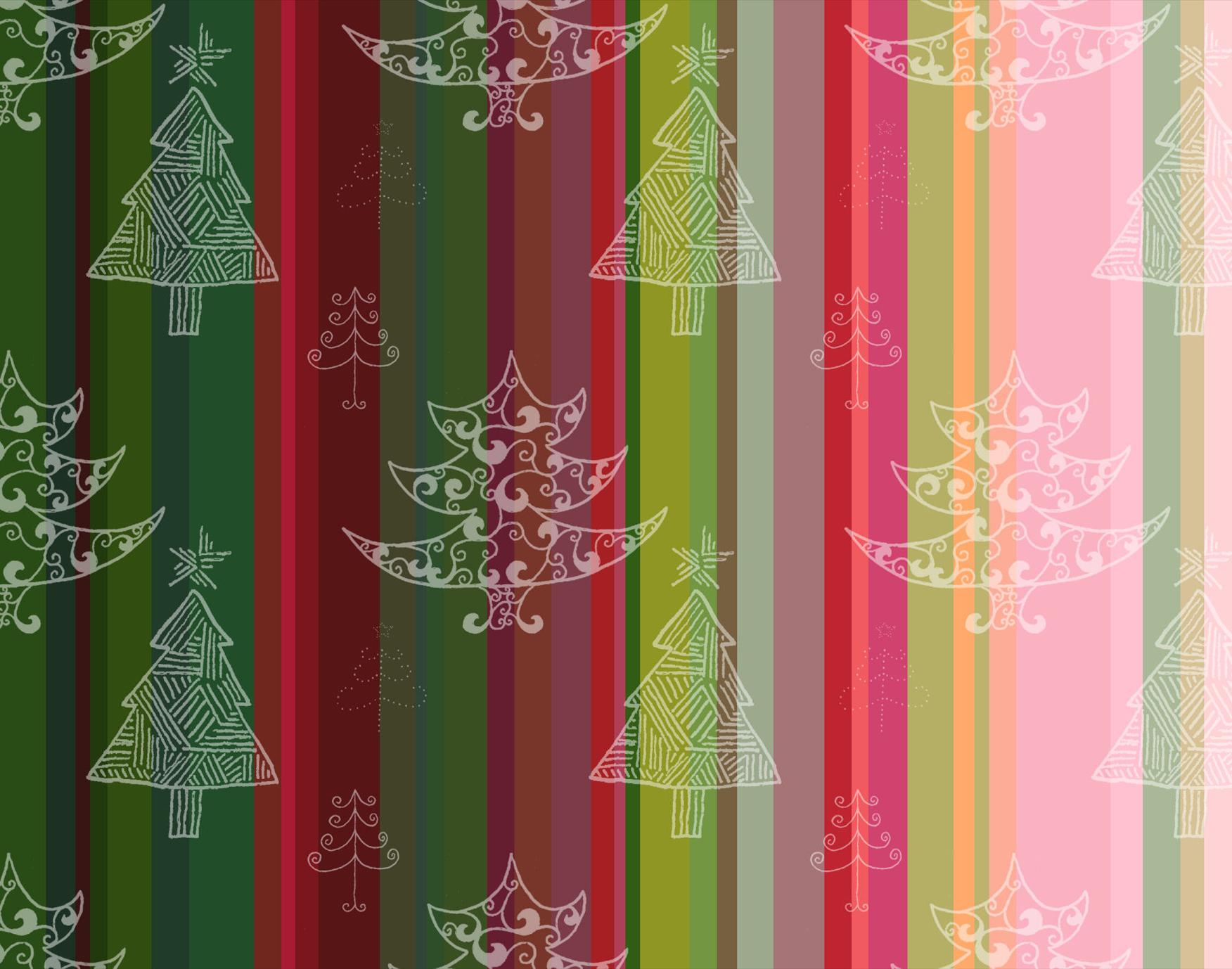Christmas trees stripes colors