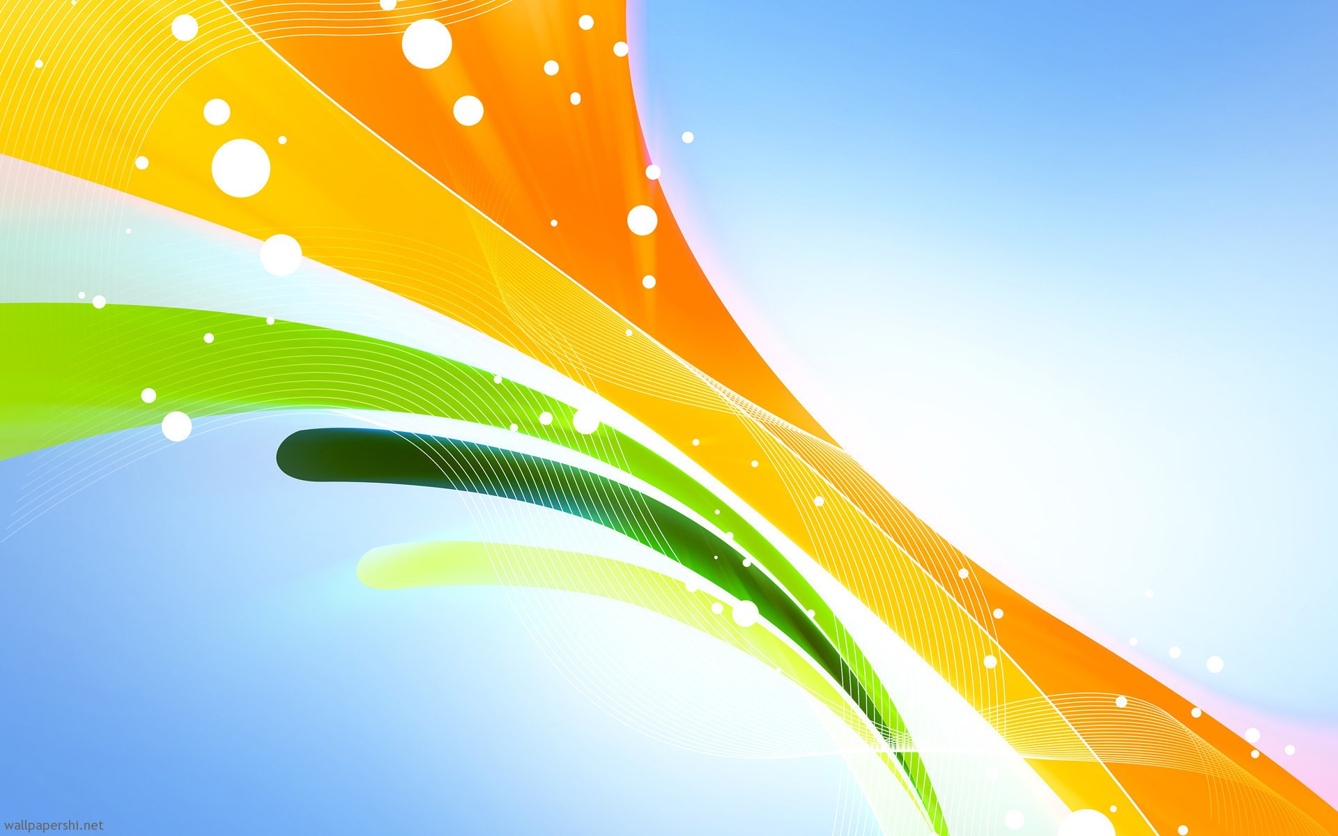 abstract lines green orange yellow backgrounds