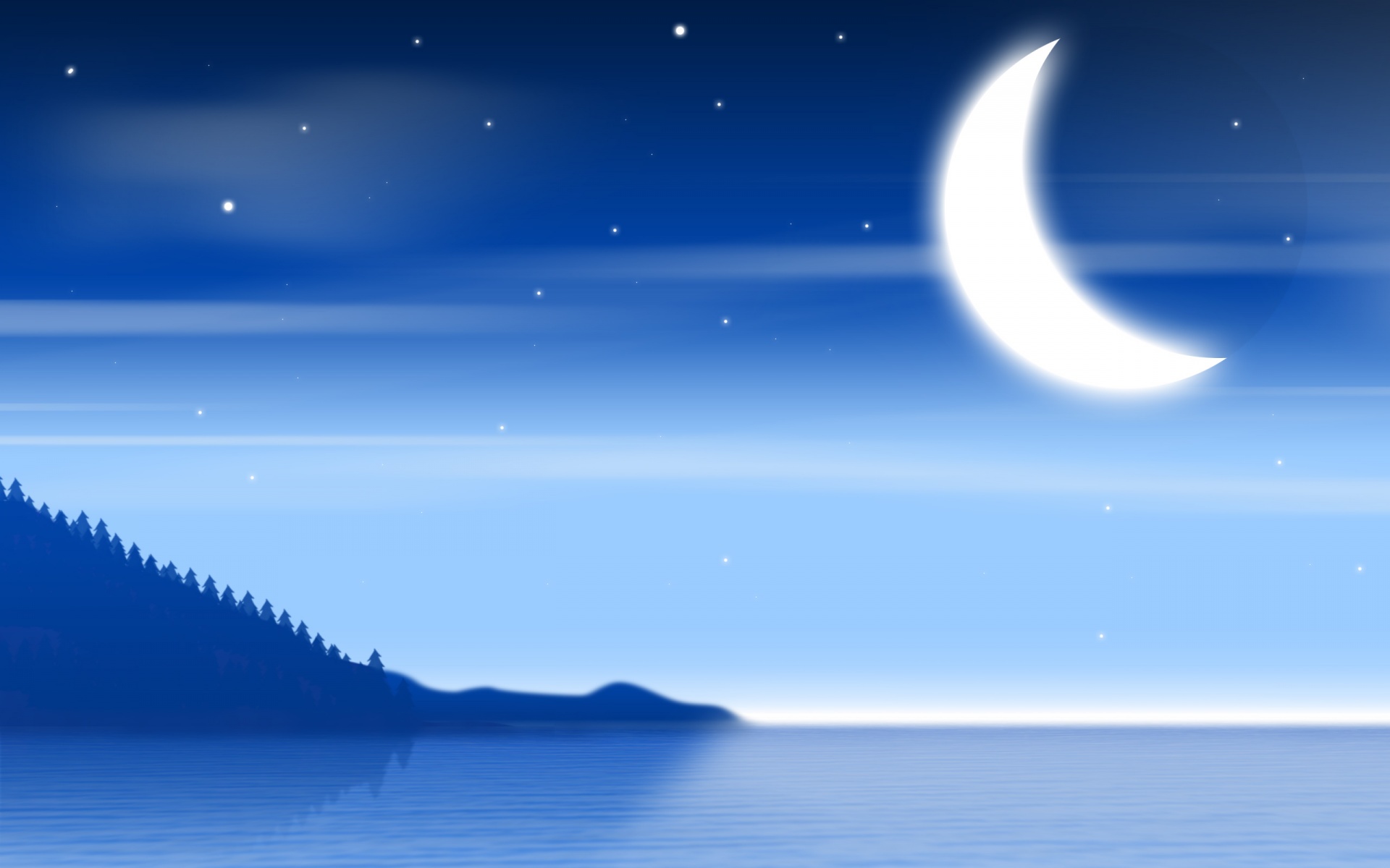 Moon with Sea backgrounds