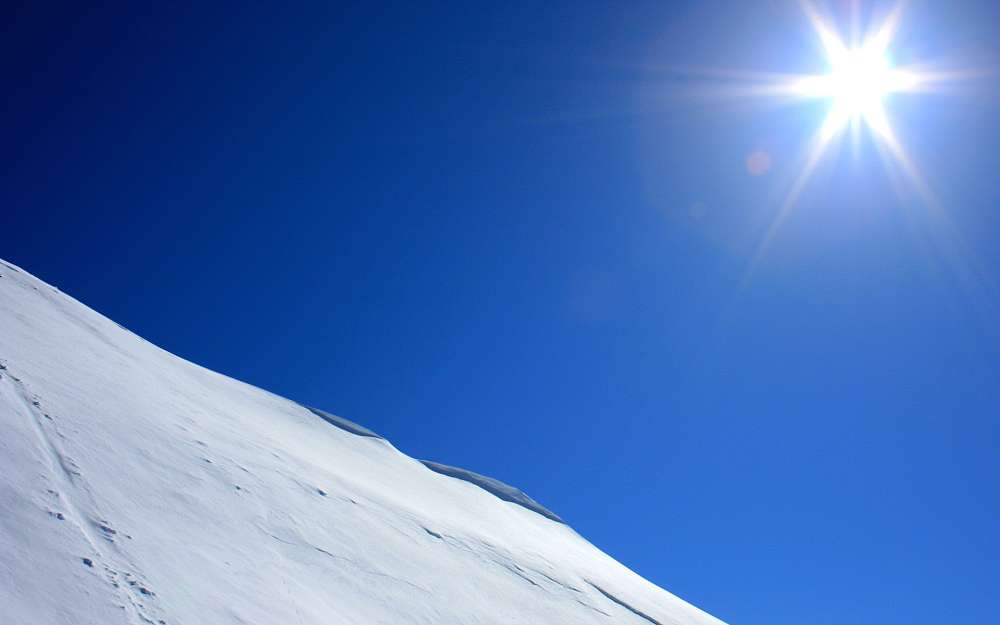 Sun above the snowy summit Free PPT Backgrounds for your ...