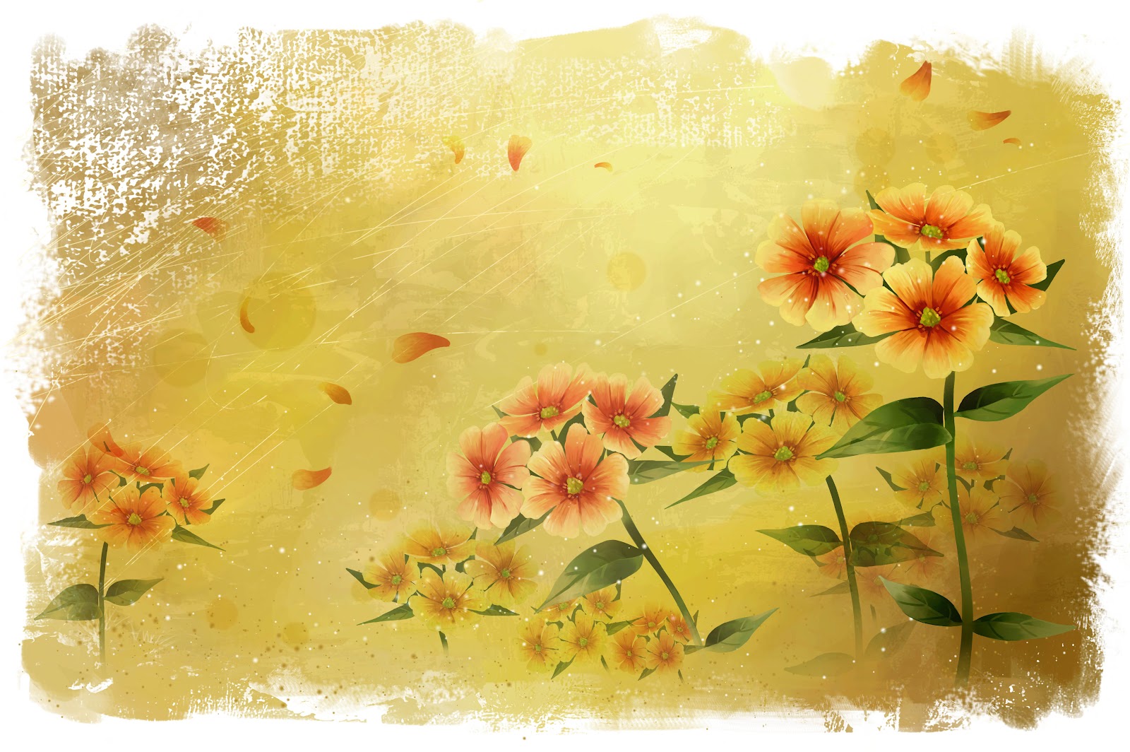 Old style grunge floral backgrounds