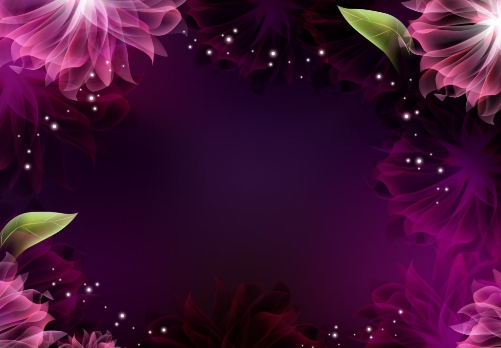 Pink shiny flower frame backgrounds