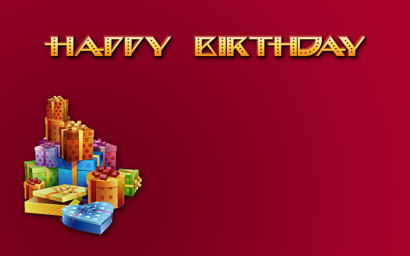 Red Background with Happy Birthday Gifts backgrounds