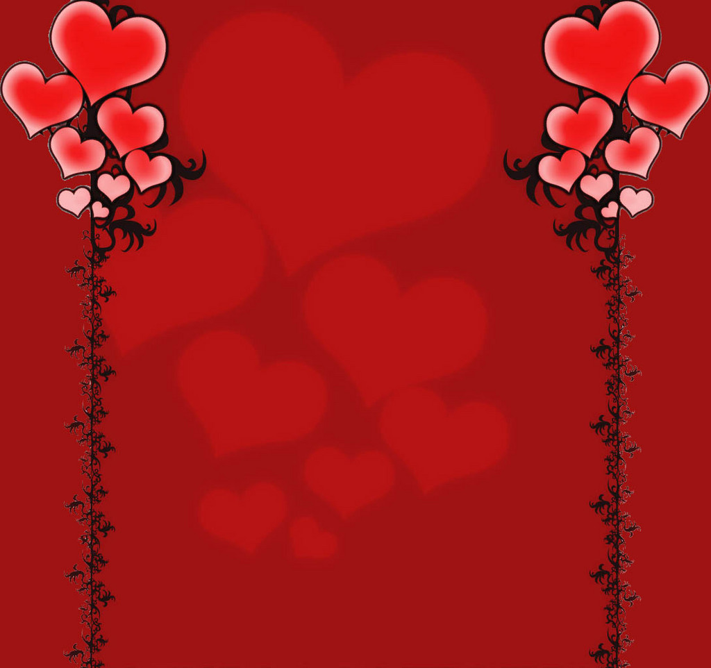 Red Love Border backgrounds