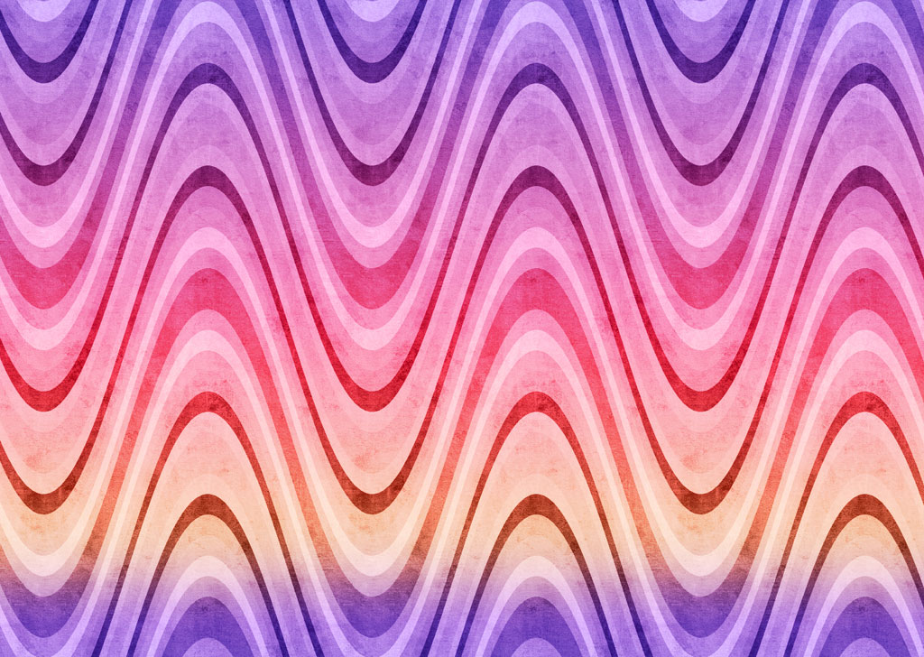 Retro waves purple pink yellow