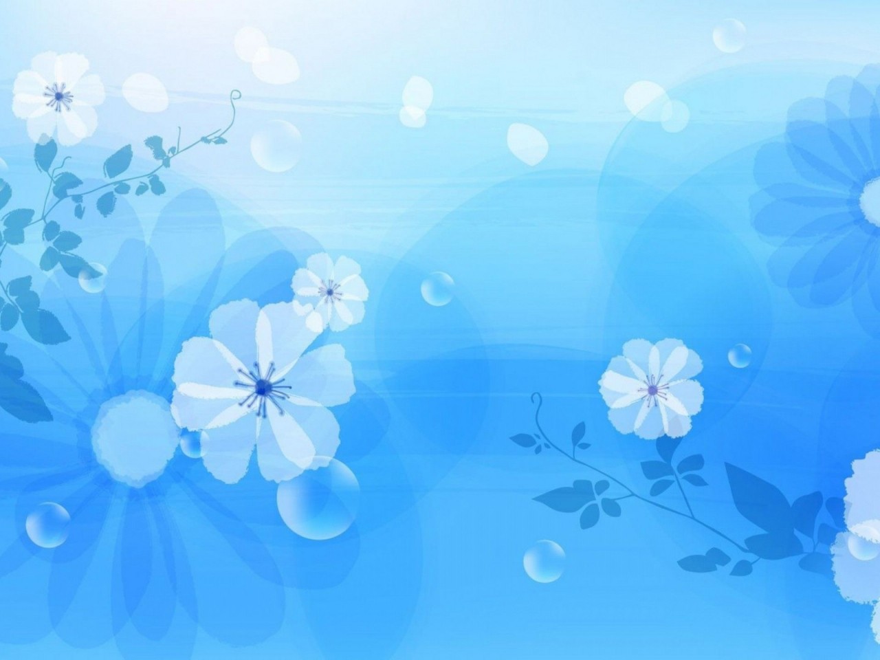 Simple Blue Flower Patterns backgrounds