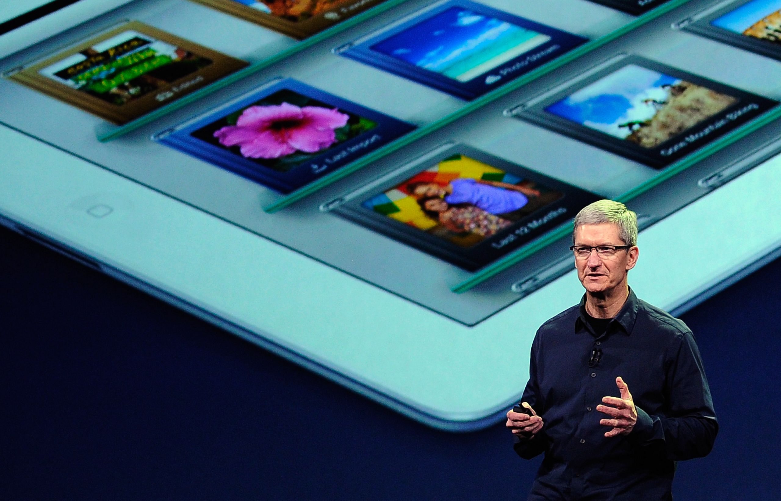 Tim Cook Apples CEO for Technology Presentations backgrounds